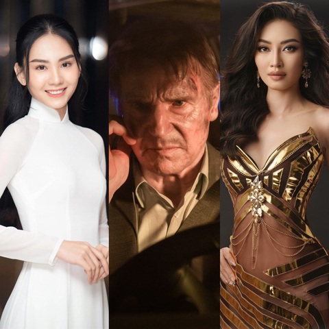 Từ trái qua: Mai Phương, Liam Neeson, Diễm Trinh - Ảnh: Facebook nghệ sĩ Từ trái qua: Mai Phương, Liam Neeson, Diễm Trinh - Ảnh: Facebook nghệ sĩ