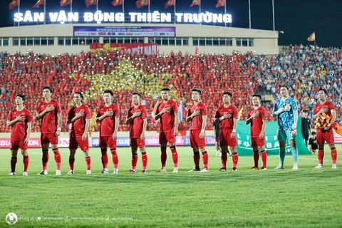 Vé xem tuyển Việt Nam đá Palestine giá bao nhiêu? - Ảnh 2. Đội tuyển Việt Nam tiếp tục có trận giao hữu tại sân Thiên Trường - Ảnh: VFF