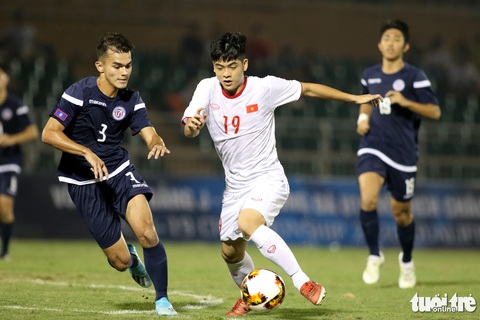 Tiền vệ U23 Việt Nam Nguyễn Hữu Nam từng khoác áo tuyển U19 và lập cú đúp trong trận thắng 4-1 trước U19 Guam ở vòng loại U19 châu Á 2020 - Ảnh: HOÀNG TÙNG Tiền vệ U23 Việt Nam Nguyễn Hữu Nam từng khoác áo tuyển U19 và lập cú đúp trong trận thắng 4-1 trước U19 Guam ở vòng loại U19 châu Á 2020 - Ảnh: HOÀNG TÙNG