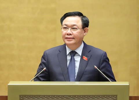 Chủ tịch Quốc hội: Chấm dứt sử dụng văn bản hành chính đặt ra thủ tục, yêu cầu khác luật - Ảnh 1. Chủ tịch Quốc hội Vương Đình Huệ - Ảnh: GIA HÂN