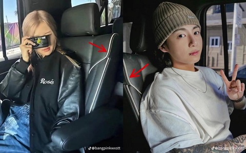 Vén màn tin đồn hẹn họ giữa Rosé Blackpink và Jungkook BTS - Ảnh 2. Hình ảnh ngồi chung xe của Rosé và Jungkook chỉ là sản phẩm cắt ghép