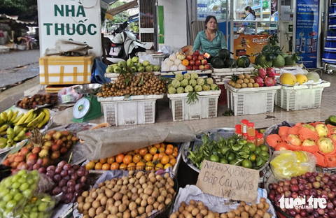 Mưa bão khiến giá bán nhiều loại rau củ Đà Lạt ở mức cao - Ảnh 4. Sau rằm tháng bảy, nhờ nguồn cung dồi dào nên giá bán một số loại trái cây vẫn đang ở mức ổn định, thậm chí ở mức thấp kéo dài đối với bưởi, thanh long - Ảnh: N.TRÍ