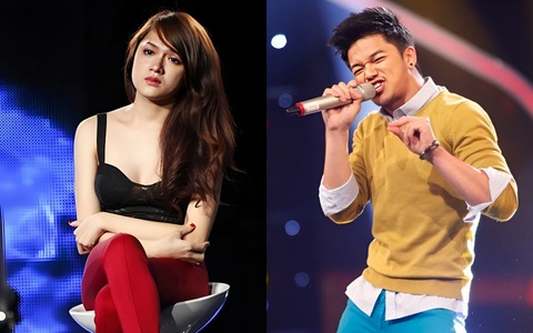Vietnam Idol mất 'nhiệt' - Ảnh 3. Hương Giang đạt top 4 Vietnam Idol 2012 và Trọng Hiếu là quán quân Vietnam Idol 2015 - Ảnh: BTC
