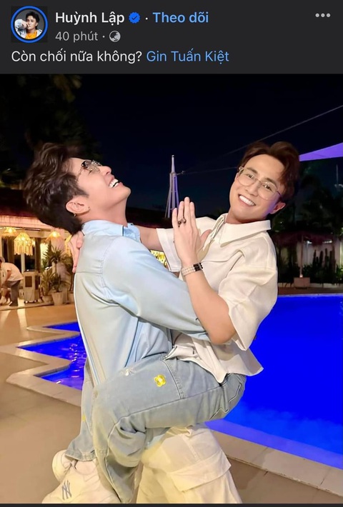 Nghệ sĩ Việt đua nhau chế ảnh 'thế chỗ' Puka, làm vợ Gin Tuấn Kiệt - Ảnh 10. Huỳnh Lập cũng nhập hội bạn cực lầy để chúc mừng Gin - Puka về chung nhà