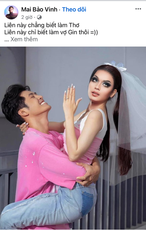 Nghệ sĩ Việt đua nhau chế ảnh 'thế chỗ' Puka, làm vợ Gin Tuấn Kiệt - Ảnh 6. Anh chàng hot TikToker - người mẫu Mai Bảo Vinh cũng lầy lội đòi thay chỗ Puka bằng gương mặt giả gái của chính mình