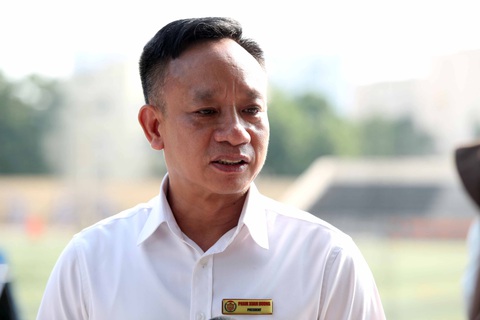 Giải vô địch bóng đá công nhân toàn quốc 2023: Sẵn sàng cho ngày ra quân - Ảnh 1. PGS.TS Phạm Xuân Dương, hiệu trưởng Trường đại học Hàng hải Việt Nam, cho biết mọi công tác chuẩn bị cho Giải vô địch bóng đá công nhân toàn quốc 2023 cơ bản đã hoàn thành - Ảnh: NGUYÊN KHÔI
