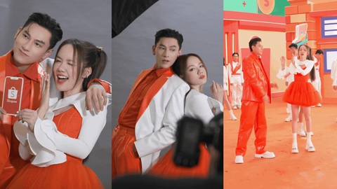Khi được đề nghị diễn lại giai điệu jingle bắt tai "Miễn hết phí ship" trong video, bộ đôi trai xinh gái đẹp chẳng nói chẳng rằng, ngay lập tức "action" và phối hợp siêu nhịp nhàng với nhau Khi được đề nghị diễn lại giai điệu jingle bắt tai "Miễn hết phí ship" trong video, bộ đôi trai xinh gái đẹp chẳng nói chẳng rằng, ngay lập tức "action" và phối hợp siêu nhịp nhàng với nhau