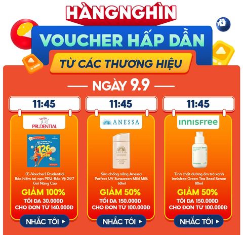 Hàng loạt voucher cực xịn đến từ các thương hiệu mỹ phẩm hàng đầu sẽ được tung ra trong xuyên suốt thời gian diễn ra chương trình. Đặt lịch ngay để không bỏ lỡ các ưu đãi siêu hời này nhé Hàng loạt voucher cực xịn đến từ các thương hiệu mỹ phẩm hàng đầu sẽ được tung ra trong xuyên suốt thời gian diễn ra chương trình. Đặt lịch ngay để không bỏ lỡ các ưu đãi siêu hời này nhé