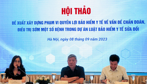 Hội thảo xây dựng dự thảo Luật BHYT sửa đổi do Bộ Y tế tổ chức ngày 8-9 - Ảnh: HỒNG LAM Hội thảo xây dựng dự thảo Luật Bảo hiểm y tế sửa đổi do Bộ Y tế tổ chức ngày 8-9 - Ảnh: HỒNG LAM