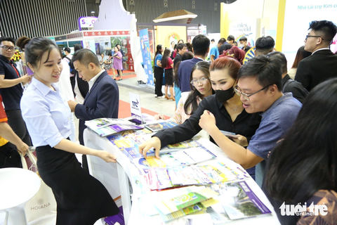 Khách Việt săn tour xuất ngoại cuối năm - Ảnh 5. Nhu cầu tìm kiếm thông tin, sản phẩm du lịch mới tăng cao tại ITE năm nay - Ảnh: PHƯƠNG QUYÊN