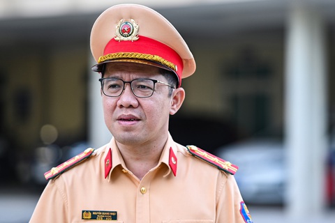 Đại tá Nguyễn Quang Nhật - trưởng Phòng hướng dẫn tuyên truyền, điều tra giải quyết tai nạn giao thông Cục Cảnh sát giao thông (CSGT) Đại tá Nguyễn Quang Nhật - trưởng Phòng hướng dẫn tuyên truyền, điều tra giải quyết tai nạn giao thông Cục Cảnh sát giao thông - Ảnh: H.Q.