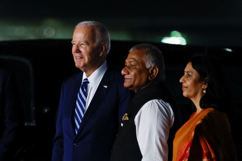 Tin tức thế giới 9-9: Chuyến đi Kiev của ông Biden bất ngờ 'lên phim'; Thiên tai liên tiếp diễn ra - Ảnh 1. Đoạn phim về chuyến đi Kiev của ông Biden được giới thiệu khi tổng thống Mỹ đang dự G20 ở Ấn Độ - Ảnh: AFP