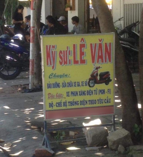Ảnh vui 9-9: 'Kỹ sư Lê Văn' chuyên bảo dưỡng, sửa chữa xe - Ảnh 1. Hay ra dẻ quá anh kỹ sư ơi!