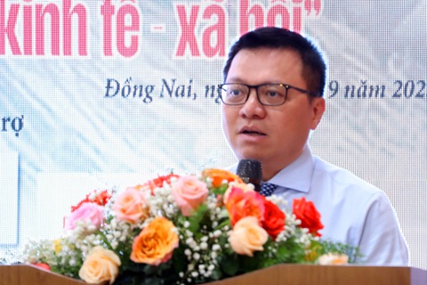 Tuyên truyền liên kết vùng là trách nhiệm của cơ quan báo chí - Ảnh 3. Chủ tịch Hội Nhà báo Việt Nam Lê Quốc Minh đánh giá liên kết vùng, liên kết thông tin là trách nhiệm của cơ quan báo chí - Ảnh: AN BÌNH