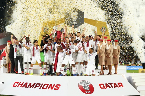 Đội vô địch Asian Cup 2023 được thưởng 5 triệu USD- Ảnh 1. Qatar là đương kim vô địch Asian Cup - Ảnh: REUTERS