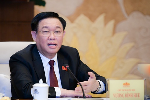 Những điểm mới nhất của Luật Đất đai sửa đổi vừa được ký chứng thực- Ảnh 1. Chủ tịch Quốc hội Vương Đình Huệ - Ảnh: NAM TRẦN