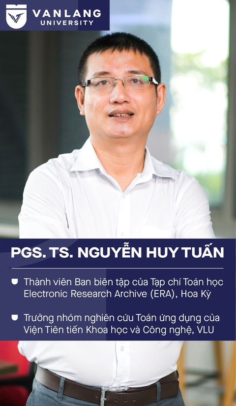 Bị tố là 'đầu nậu' mua bán bài báo, nhà toán học nói do khó khăn- Ảnh 1. Thông tin giới thiệu PGS.TS Nguyễn Huy Tuấn - Ảnh: Fanpage Trường ĐH Văn Lang
