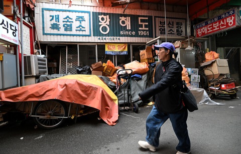 Quán thịt chó đã đóng cửa ở thành phố Daegu, ngày 10-1-2024 - Ảnh: AFP Quán thịt chó đã đóng cửa ở thành phố Daegu, ngày 10-1-2024 - Ảnh: AFP