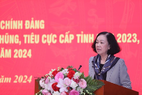 'Cán bộ chưa biết sợ hay lòng tham không đáy nên còn nhiều vụ tham nhũng nghiêm trọng?'- Ảnh 1. Thường trực Ban Bí thư Trương Thị Mai - Ảnh: ĐẶNG PHƯỚC