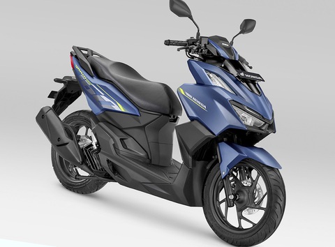 Honda Vario 160 có thêm màu mới- Ảnh 3. Honda Vario 160 màu Active Matte Blue đi cùng bộ tem cá tính - Ảnh: Honda Indonesia