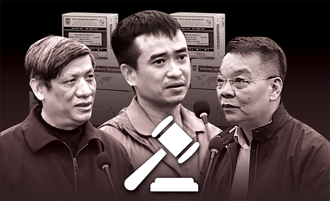 Vụ Việt Á: Mức án tòa tuyên cho 38 bị cáo- Ảnh 1. Ba bị cáo: Nguyễn Thanh Long, Phan Quốc Việt và Chu Ngọc Anh trong vụ án Việt Á - Đồ họa: NGỌC THÀNH