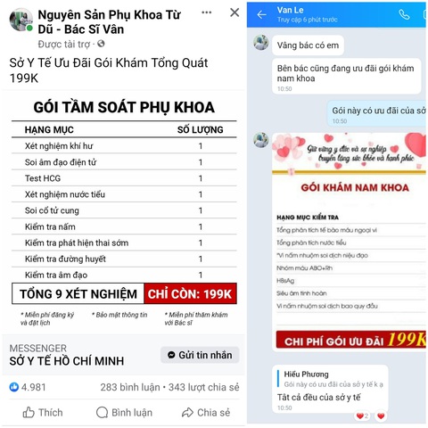 Mạo danh Sở Y tế TP.HCM tung gói khám ưu đãi để 'câu' người bệnh- Ảnh 1. Mạo danh Sở Y tế TP.HCM liên tục chạy quảng cáo để thu hút người bệnh đến thăm khám bệnh - Ảnh: T.H. chụp màn hình