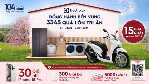 Electrolux trao tặng hơn 1.100 quà khủng trong chương trình quay số may mắn đợt 1- Ảnh 3. Electrolux trao tặng hơn 1.100 quà khủng trong chương trình quay số may mắn đợt 1- Ảnh 3.