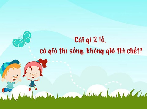 Câu đố hack não: Cái gì 2 lỗ, có gió thì sống, không gió thì chết?- Ảnh 1. Câu đố hack não: Cái gì 2 lỗ, có gió thì sống, không gió thì chết?- Ảnh 1.