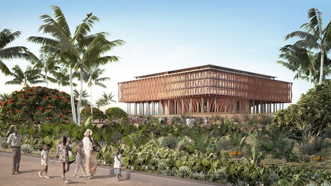 Phối cảnh tòa nhà Quốc hội Bénin - Ảnh: KERE ARCHITECTURE Phối cảnh tòa nhà Quốc hội Bénin - Ảnh: KERE ARCHITECTURE