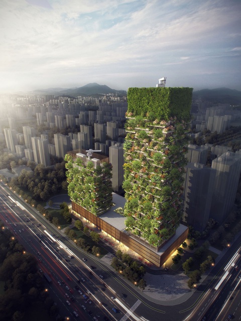 Khu dân cư xanh ở Nam Kinh, Trung Quốc - Ảnh: STEFANO BOERI ARCHITETT Khu dân cư xanh ở Nam Kinh, Trung Quốc - Ảnh: STEFANO BOERI ARCHITETT