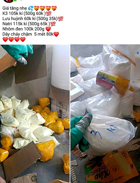 Trên các trang mạng xã hội, sàn thương mại điện tử... nhan nhản hướng dẫn làm pháo nổ, rao bán công khai nguyên liệu làm pháo Ảnh: chụp màn hình Trên các trang mạng xã hội, sàn thương mại điện tử... nhan nhản hướng dẫn làm pháo nổ, rao bán công khai nguyên liệu làm pháo - Ảnh: chụp màn hình