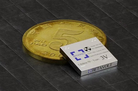 Pin hạt nhân nhỏ hơn đồng xu, dùng trong 50 năm không sạc - Ảnh: BETAVOLT Pin hạt nhân nhỏ hơn đồng xu, dùng trong 50 năm không sạc - Ảnh: BETAVOLT