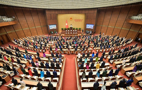 Quốc hội khai mạc kỳ họp thứ 7, bắt đầu quy trình bầu Chủ tịch Quốc hội- Ảnh 1. Quang cảnh một kỳ họp của Quốc hội khóa XV - Ảnh: GIA HÂN