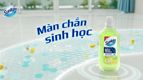 Điều gì xảy ra nếu cho lợi khuẩn probiotics vào nước lau sàn?- Ảnh 4. Men vi sinh tự nhiên trong nước lau sàn Sunlight được kích hoạt tạo thành lớp màn chắn sinh học Bioshield, ngăn côn trùng trên sàn nhà hiệu quả.
