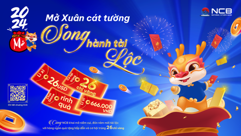 Cơ hội nhận lì xì và trúng tới 26 chỉ vàng từ NCB- Ảnh 2. Không chỉ hưởng các ưu đãi hấp dẫn, khách hàng còn có cơ hội trúng tới 26 chỉ vàng khi chơi game trên NCB iziMobile dịp đầu xuân