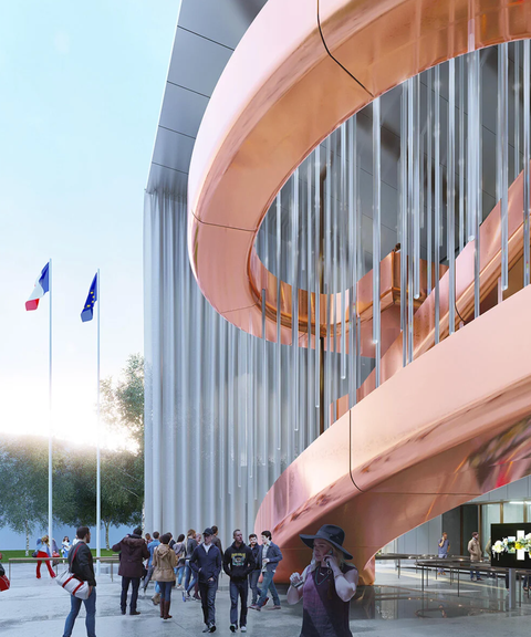 Ấn tượng với thiết kế khu trưng bày Pháp tại Expo Osaka 2025- Ảnh 2. Lối vào Theatrum Naturae - Ảnh: COLDEFY