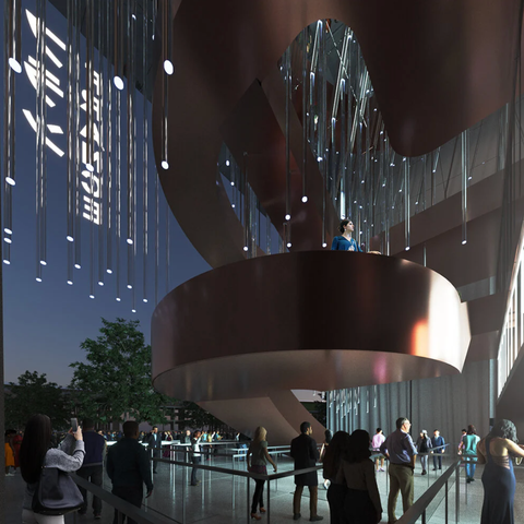 Ấn tượng với thiết kế khu trưng bày Pháp tại Expo Osaka 2025- Ảnh 3. Chiếc cầu thang uốn lượn giúp du khách tham quan Theatrum Naturae - Ảnh: COLDEFY