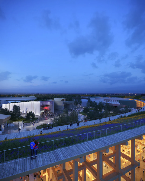 Ấn tượng với thiết kế khu trưng bày Pháp tại Expo Osaka 2025- Ảnh 5. Quang cảnh công trình nhìn từ bên trên - Ảnh: COLDEFY