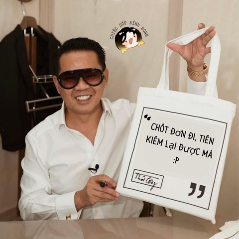 Ồ ạt ảnh chế 'chiếc túi kiến thức, kinh nghiệm, trải nghiệm' của Thái Công- Ảnh 5. Chiếc túi dành cho hội lạc quan trước mọi cám dỗ của mua online.