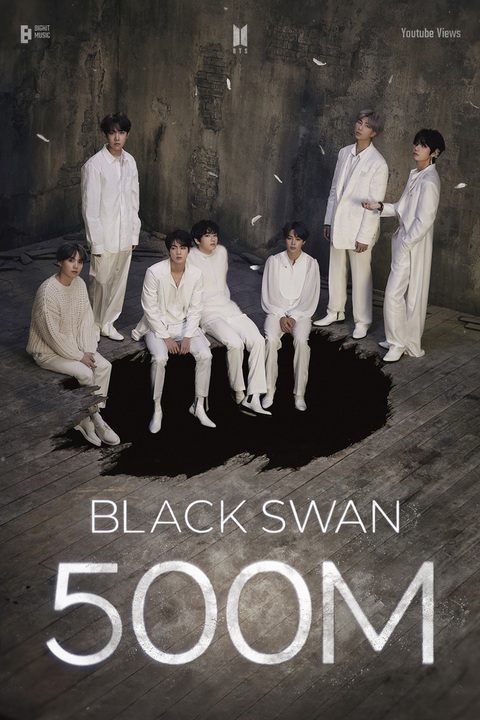 'Black Swan' của BTS đạt 500 triệu lượt xem trên YouTube- Ảnh 1. 'Black Swan' của BTS đạt 500 triệu lượt xem trên YouTube- Ảnh 1.