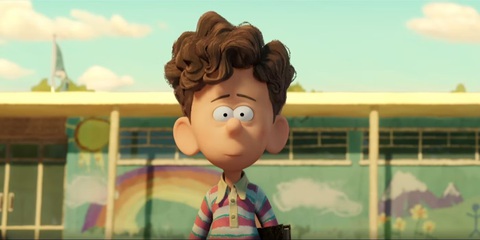 Netflix ra mắt phim hoạt hình mới do DreamWorks sản xuất- Ảnh 2. Cậu bé đã gặp đủ thứ nỗi sợ hãi phi lý về ong, chó, đại dương, sóng điện thoại di động, những chú hề giết người trong máng xối và thậm chí rơi khỏi vách đá.