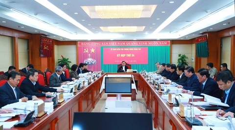 Quy định mới của Bộ Chính trị: Cán bộ vi phạm mà không nhận trách nhiệm, xử lý thế nào?- Ảnh 1. Kỳ họp thứ 34 của Ủy ban Kiểm tra Trung ương - Ảnh: UBKT Trung ương