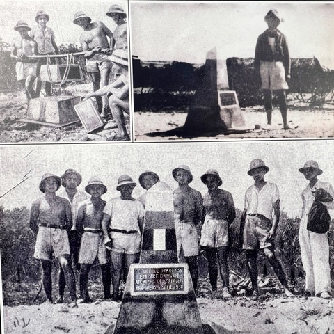 Xây dựng bia chủ quyền Việt Nam ở Hoàng Sa năm 1938 - Ảnh tư liệu Xây dựng bia chủ quyền Việt Nam ở Hoàng Sa năm 1938 - Ảnh tư liệu