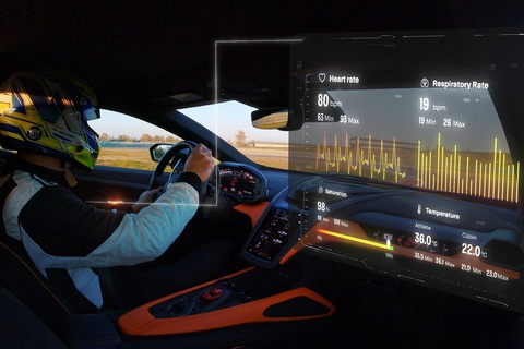 10 xe và công nghệ đáng chú ý nhất tại CES 2024: Có VinFast VF 3- Ảnh 9. 9. Lamborghini Digital Driver Coach: Huấn luyện viên ảo Digital Driver Coach của Lamborghini sẽ hỗ trợ người dùng khai thác 100% khả năng vận hành của siêu xe mình cầm lái. Hệ thống này sẽ theo dõi phong cách lái của người lái để đưa ra những gợi ý và nhắc nhở cần thiết. Trong quá trình cầm lái trực tiếp, Digital Driver Coach có thể chỉ dẫn từng thao tác nhỏ như rà phanh hay tăng/giảm tốc ở thời điểm thích hợp - Ảnh: Lamborghini