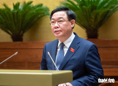 Chủ tịch Quốc hội phát biểu bế mạc kỳ họp bất thường- Ảnh 1. Chủ tịch Quốc hội Vương Đình Huệ - Ảnh: GIA HÂN