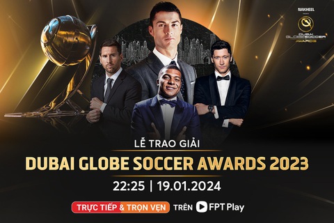 Xem lễ trao giải Dubai Globe Soccer Awards 2023 trên kênh nào?- Ảnh 1. Lễ trao giải Dubai Globe Soccer Awards 2023 được trực tiếp trên FPT Play - Ảnh: FPT Play