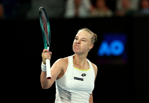 Kỷ lục tie break dài nhất Grand Slam bị xô ngã tại Úc mở rộng 2024- Ảnh 1. Anna Blinkova chiến thắng trận tie break đơn dài nhất lịch sử Grand Slam - Ảnh: REUTERS