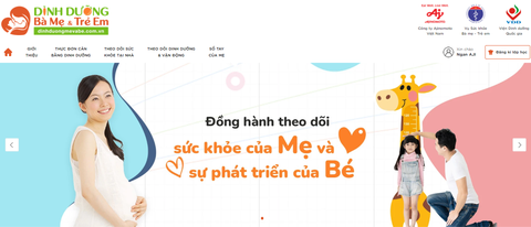Ajinomoto đặt mục tiêu góp phần kéo dài tuổi thọ khỏe mạnh cho người dân- Ảnh 3. Chương trình Dinh dưỡng bà mẹ và trẻ em tại website www.dinhduongmevabe.com.vn