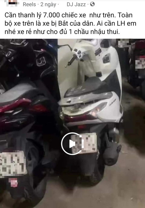 Công an xác minh clip livestream bán thanh lý 7.000 xe vi phạm- Ảnh 2. Người này còn đăng rao bán