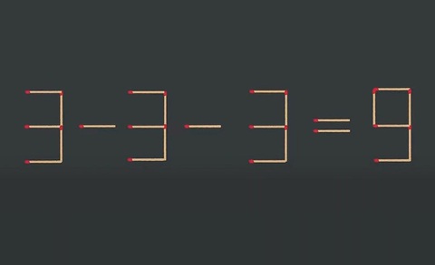 Thử tài IQ: Di chuyển một que diêm để 3-3-3=9 thành phép tính đúng- Ảnh 1.